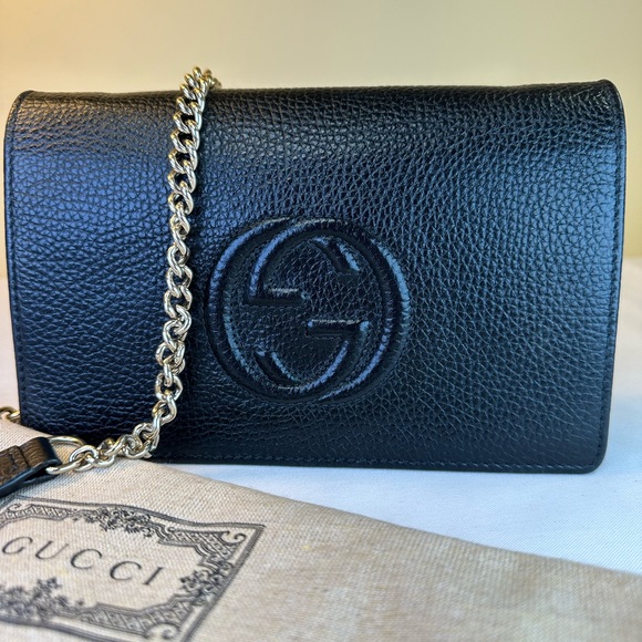 Gucci SoHo Wallet on Chain Marmont crossbody leather, Italy, Box, dustbag, COA - Picture 3 of 16
